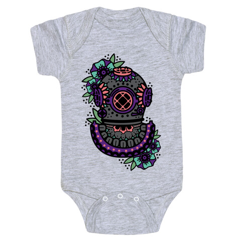 Floral Diving Helmet Baby One-Piece