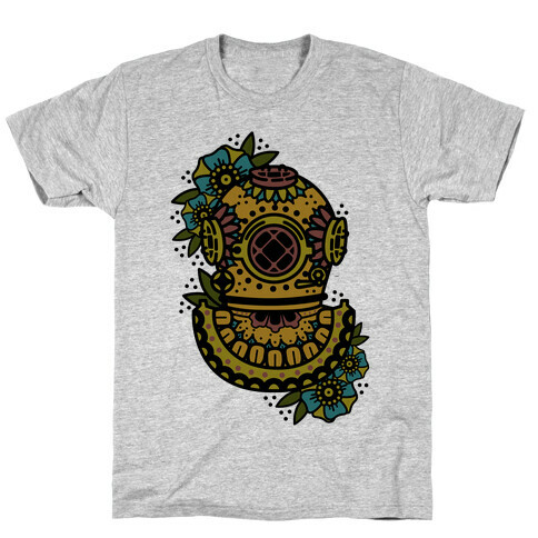 Floral Diving Helmet T-Shirt