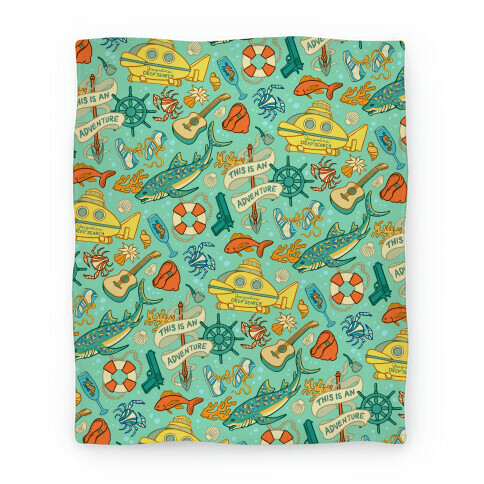 Life Aquatic Nautical Pattern Blanket