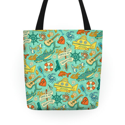 Life Aquatic Nautical Pattern Tote