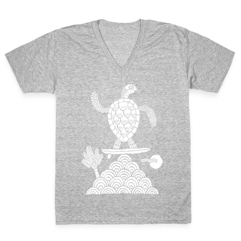 Surf Turtle V-Neck Tee Shirt