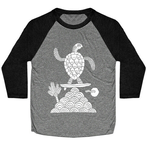 Surf Turtle Baseball Tee