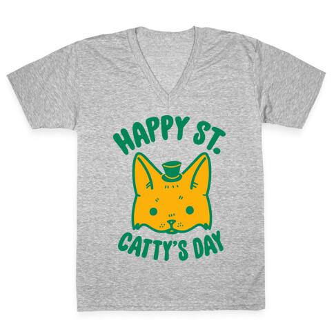 Happy St. Catty's Day V-Neck Tee Shirt