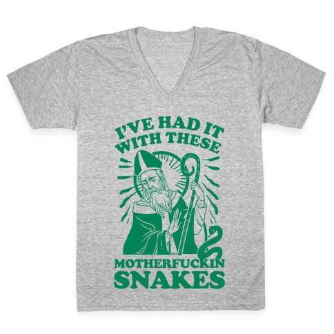 I've Had It With These MotherF***in Snakes V-Neck Tee Shirt