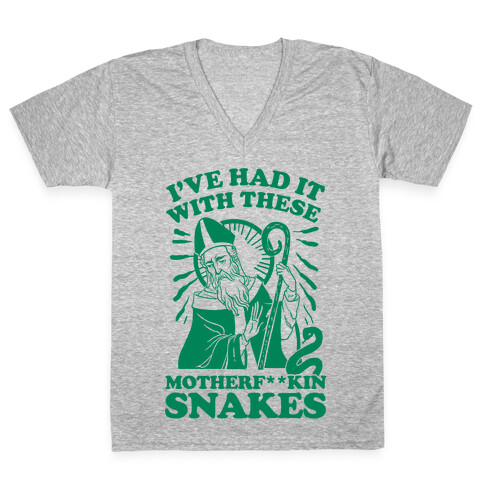 I've Had It With These Motherf**kin Snakes V-Neck Tee Shirt