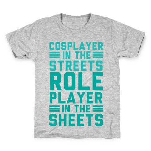 Cosplayer In The Streets. Role Player In The Sheets Kids T-Shirt