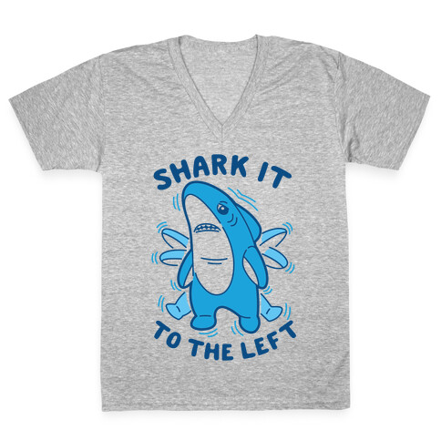 Shark It To The Left V-Neck Tee Shirt
