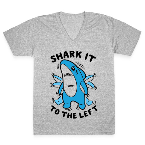 Shark It To The Left V-Neck Tee Shirt