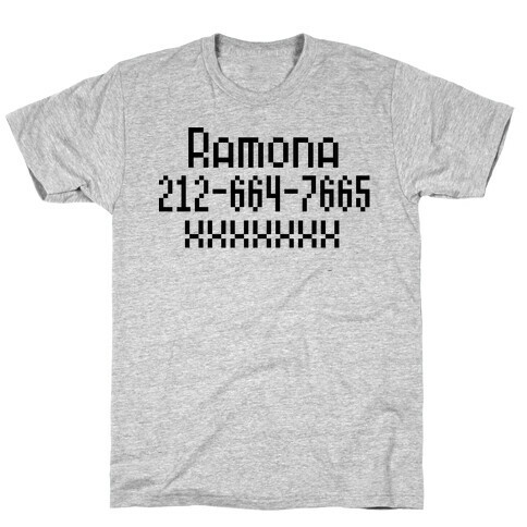 Ramona's Number T-Shirt