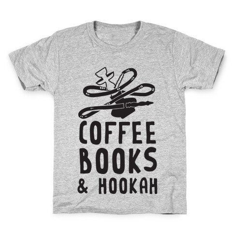 Coffee, Books & Hookah Kids T-Shirt