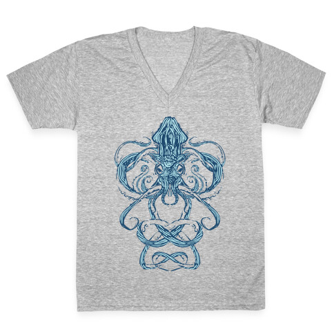 Kraken Tangle V-Neck Tee Shirt