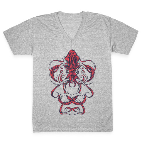 Kraken Tangle V-Neck Tee Shirt