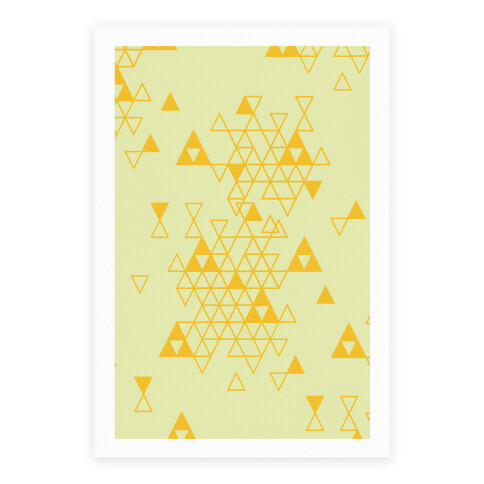 Geometric Triforce Pattern Poster