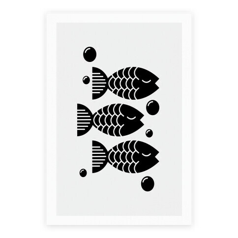 Geometric Fish Poster