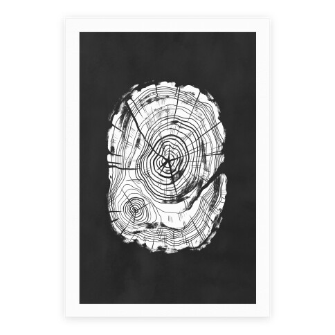 Tree Growth Rings Poster