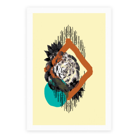 Succulent Abstract Collage Poster