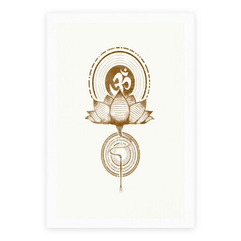 Aum and Lotus Poster