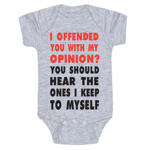 I Offended You (Tank) Baby One-Piece