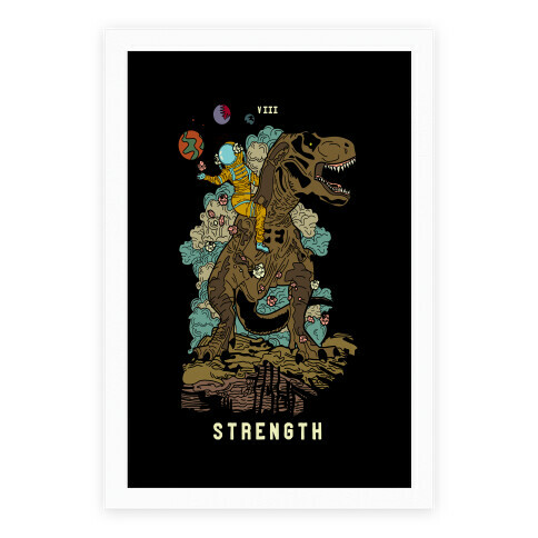 Dinosaur Strength Tarot Poster