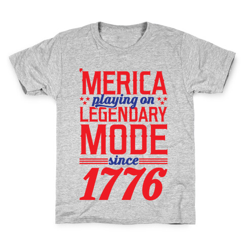 Merica Playing On Legendary Mode Since 1776 Kids T-Shirt