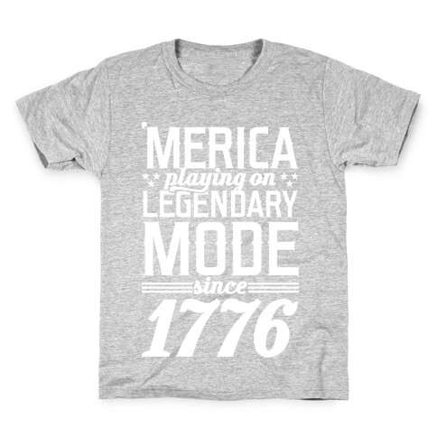 Merica Playing On Legendary Mode Since 1776 Kids T-Shirt