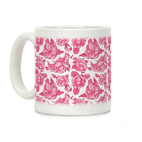 Floral Penis Pink Coffee Mug