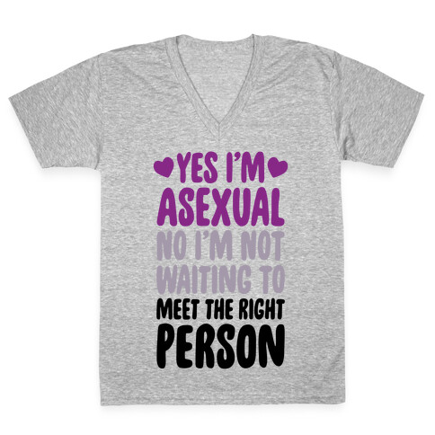 Yes I'm Asexual V-Neck Tee Shirt
