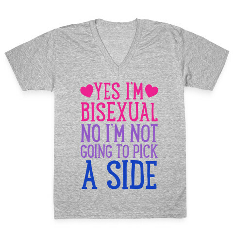 Yes I'm Bisexual V-Neck Tee Shirt