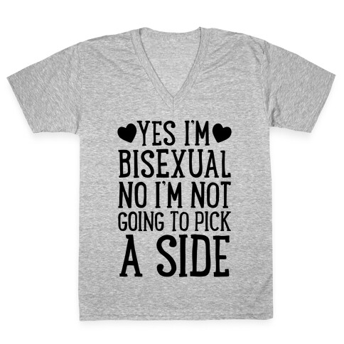 Yes I'm Bisexual V-Neck Tee Shirt