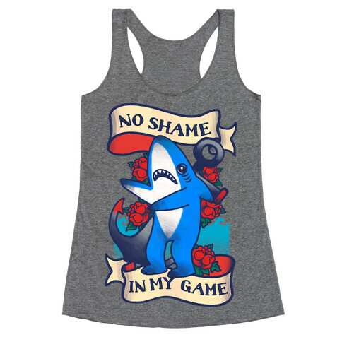 No Shame in My Game (Left Shark Tattoo) Racerback Tank Top