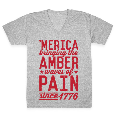 Amber Waves Of Pain V-Neck Tee Shirt