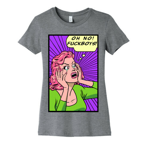 Retro Comic Girl (Oh No! F***boys!) Womens T-Shirt