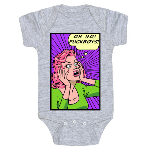 Retro Comic Girl (Oh No! F***boys!) Baby One-Piece