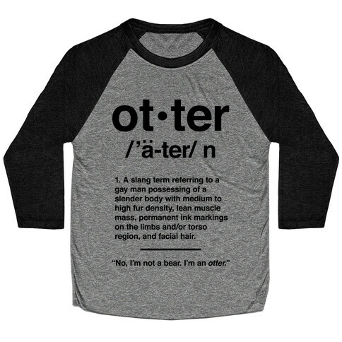 Otter Definition Baseball Tee