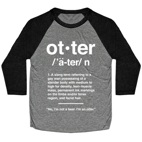 Otter Definition Baseball Tee