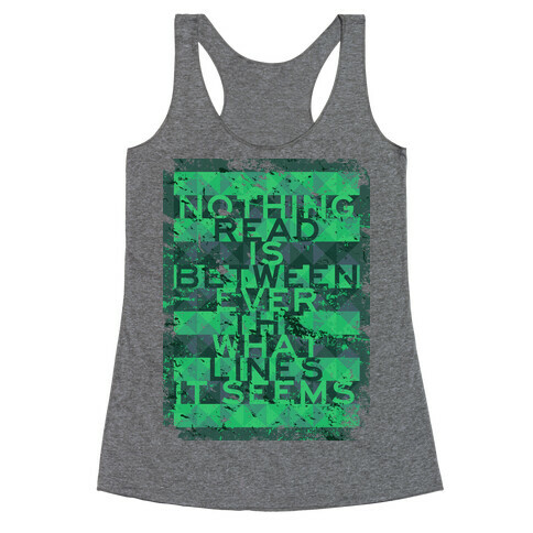 Read Between the Lines (junior) Racerback Tank Top