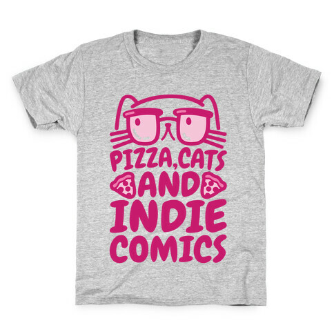 Pizza, Cats and Indie Comics Kids T-Shirt
