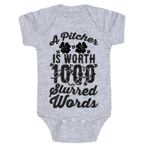 A Pitcher Is Worth 1000 Words Baby One-Piece