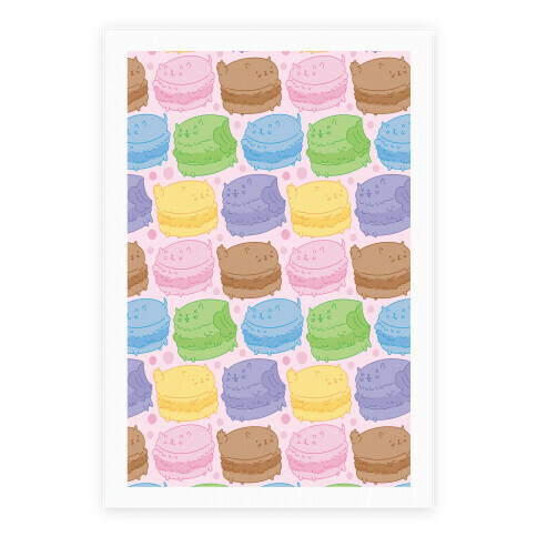 Cat Macarons Poster