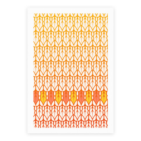 Fall Leaf Pattern Poster