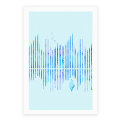 Abstract Winter Crystals Poster