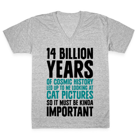 14 Billion Years of Cosmic History V-Neck Tee Shirt