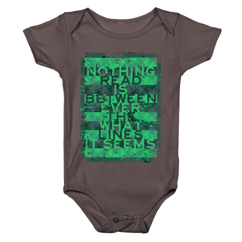 Between the Lines (distressed T) Baby One-Piece