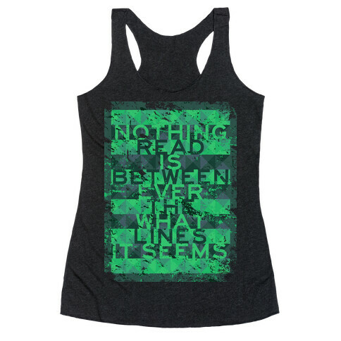 Between the Lines (distressed T) Racerback Tank Top