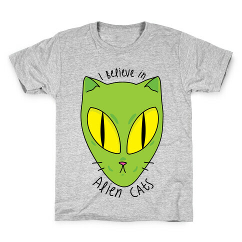 I Believe In Alien Cats Kids T-Shirt