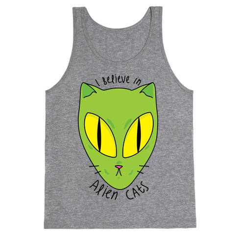 I Believe In Alien Cats Tank Top