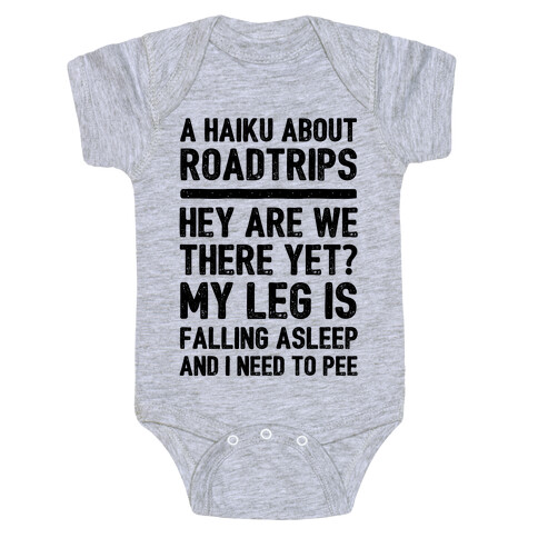 A Haiku About Roadtrips Baby One-Piece