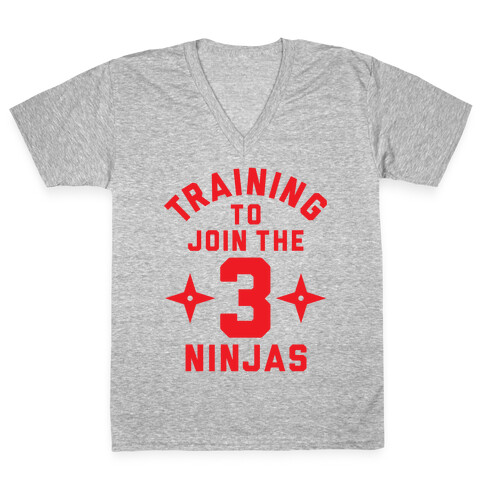 Training To Join The 3 Ninjas V-Neck Tee Shirt