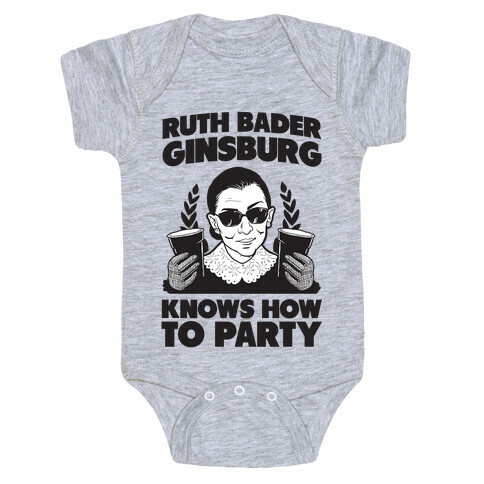 Ruth Bader Ginsburg Knows How to Party Baby One-Piece