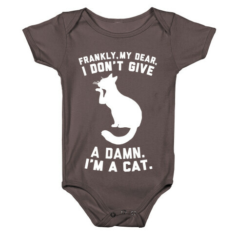 Frankly My Dear, I'm A Cat Baby One-Piece